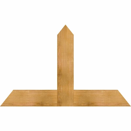 Ekena Millwork Portland Rough Sawn Timber Gable Bracket, Western Red Cedar, 48"W x 30"H x 2"D x 6"F, 15/12 Pitch GBW048X30X0206POR00RWR